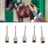 Poultry Injection Needles Stainless Steel Bovine Pig Injection Needle Cow Pig Injection Needle Accessories 16x20mm / 0.6x0.8in - Extra Image