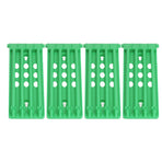4Pcs Pigeon Leg Ring Stand 4 Column Design Large Capacity Wall Mounted Safe Durable Plastic Parrot Leg Ring Holder Green