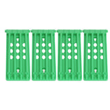 4Pcs Pigeon Leg Ring Stand 4 Column Design Large Capacity Wall Mounted Safe Durable Plastic Parrot Leg Ring Holder Green