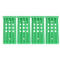 4Pcs Pigeon Leg Ring Stand 4 Column Design Large Capacity Wall Mounted Safe Durable Plastic Parrot Leg Ring Holder Green