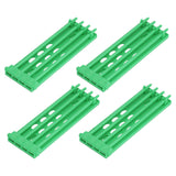 4Pcs Pigeon Leg Ring Stand 4 Column Design Large Capacity Wall Mounted Safe Durable Plastic Parrot Leg Ring Holder Green - Side View