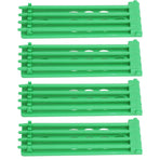 4Pcs Pigeon Leg Ring Stand 4 Column Design Large Capacity Wall Mounted Safe Durable Plastic Parrot Leg Ring Holder Green