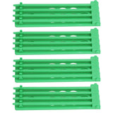 4Pcs Pigeon Leg Ring Stand 4 Column Design Large Capacity Wall Mounted Safe Durable Plastic Parrot Leg Ring Holder Green - Top-Down View