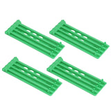 4Pcs Pigeon Leg Ring Stand 4 Column Design Large Capacity Wall Mounted Safe Durable Plastic Parrot Leg Ring Holder Green - Rear View