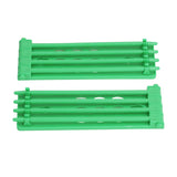 4Pcs Pigeon Leg Ring Stand 4 Column Design Large Capacity Wall Mounted Safe Durable Plastic Parrot Leg Ring Holder Green - Close-Up Angle