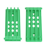 4Pcs Pigeon Leg Ring Stand 4 Column Design Large Capacity Wall Mounted Safe Durable Plastic Parrot Leg Ring Holder Green