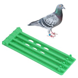 4Pcs Pigeon Leg Ring Stand 4 Column Design Large Capacity Wall Mounted Safe Durable Plastic Parrot Leg Ring Holder Green - Extra Image
