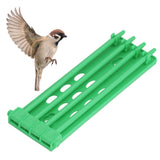 4Pcs Pigeon Leg Ring Stand 4 Column Design Large Capacity Wall Mounted Safe Durable Plastic Parrot Leg Ring Holder Green - Extra Image