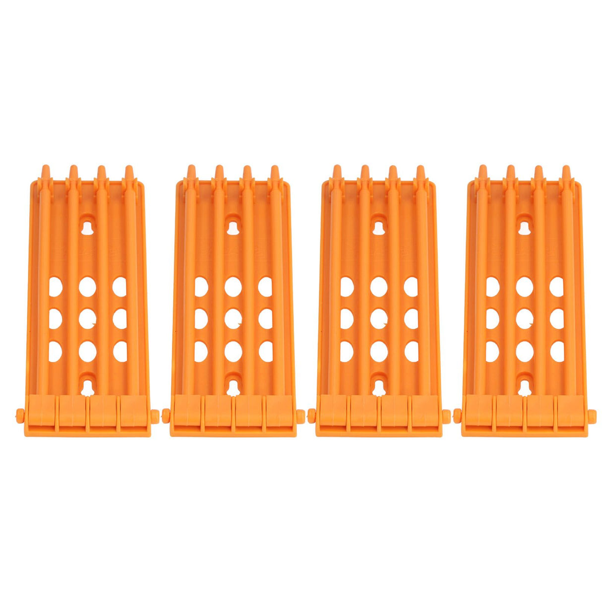 4Pcs Pigeon Leg Ring Stand 4 Column Design Large Capacity Wall Mounted Safe Durable Plastic Parrot Leg Ring Holder Yellow