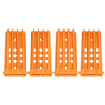 4Pcs Pigeon Leg Ring Stand 4 Column Design Large Capacity Wall Mounted Safe Durable Plastic Parrot Leg Ring Holder Yellow
