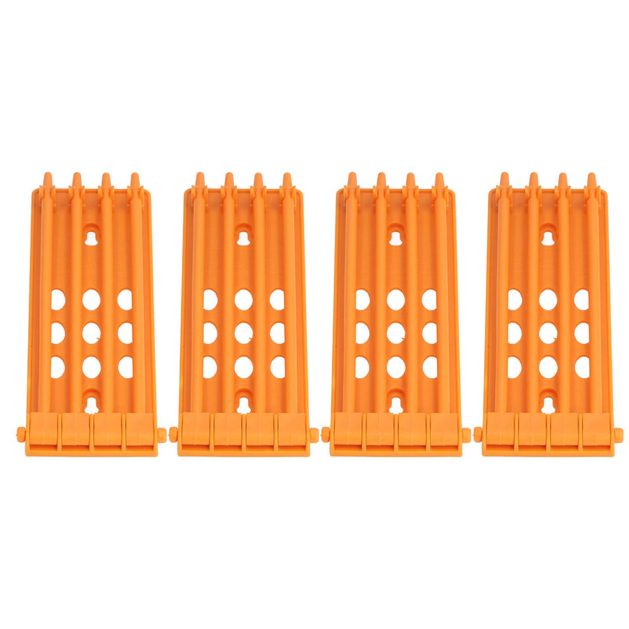 4Pcs Pigeon Leg Ring Stand 4 Column Design Large Capacity Wall Mounted Safe Durable Plastic Parrot Leg Ring Holder Yellow