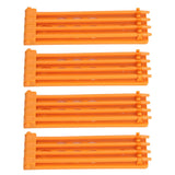 4Pcs Pigeon Leg Ring Stand 4 Column Design Large Capacity Wall Mounted Safe Durable Plastic Parrot Leg Ring Holder Yellow