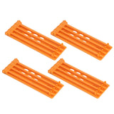 4Pcs Pigeon Leg Ring Stand 4 Column Design Large Capacity Wall Mounted Safe Durable Plastic Parrot Leg Ring Holder Yellow - Rear View