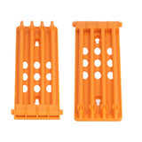 4Pcs Pigeon Leg Ring Stand 4 Column Design Large Capacity Wall Mounted Safe Durable Plastic Parrot Leg Ring Holder Yellow - Low Angle