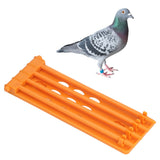 4Pcs Pigeon Leg Ring Stand 4 Column Design Large Capacity Wall Mounted Safe Durable Plastic Parrot Leg Ring Holder Yellow - Extra Image