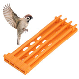 4Pcs Pigeon Leg Ring Stand 4 Column Design Large Capacity Wall Mounted Safe Durable Plastic Parrot Leg Ring Holder Yellow - Extra Image