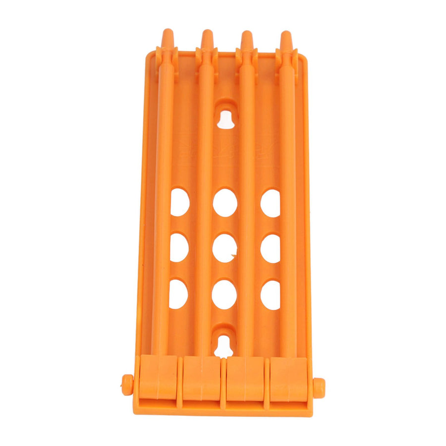 4Pcs Pigeon Leg Ring Stand 4 Column Design Large Capacity Wall Mounted Safe Durable Plastic Parrot Leg Ring Holder Yellow