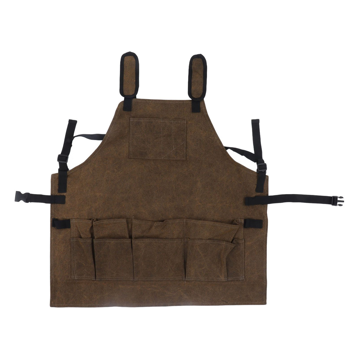 Woodworking Shop Apron Large Capacity Pocket Adjustment Shoulder Straps Waxed Apron for Carpentry Electrician
