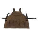 Woodworking Shop Apron Large Capacity Pocket Adjustment Shoulder Straps Waxed Apron for Carpentry Electrician