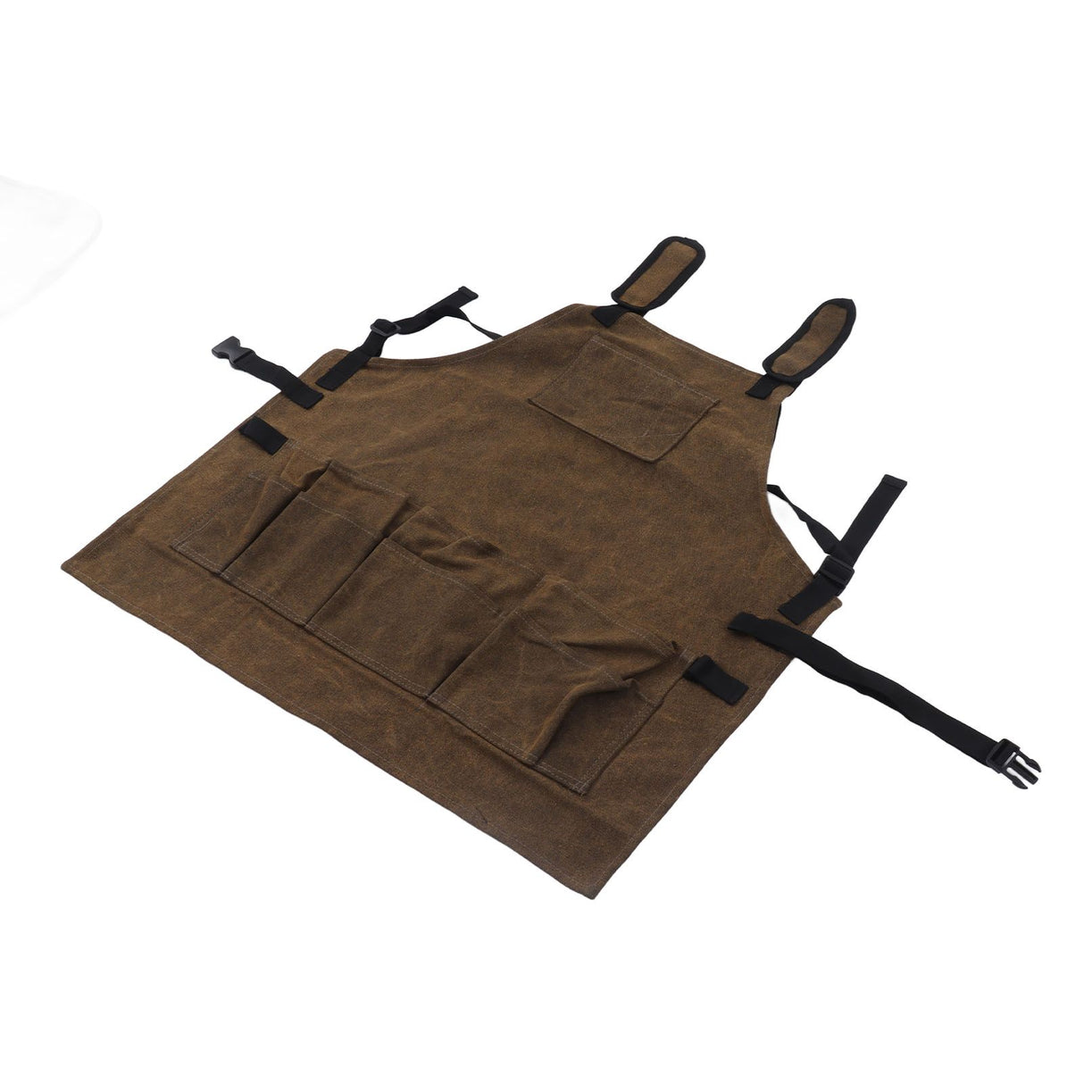 Woodworking Shop Apron Large Capacity Pocket Adjustment Shoulder Straps Waxed Apron for Carpentry Electrician