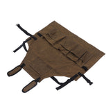 Woodworking Shop Apron Large Capacity Pocket Adjustment Shoulder Straps Waxed Apron for Carpentry Electrician - Close-Up Angle