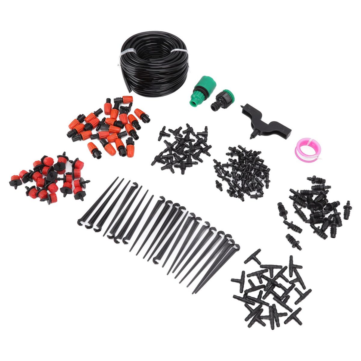 49.2ft Drip Irrigation Kit Adjustable Automatic Atomizing Watering System for Potted Plants Garden Greenhouse