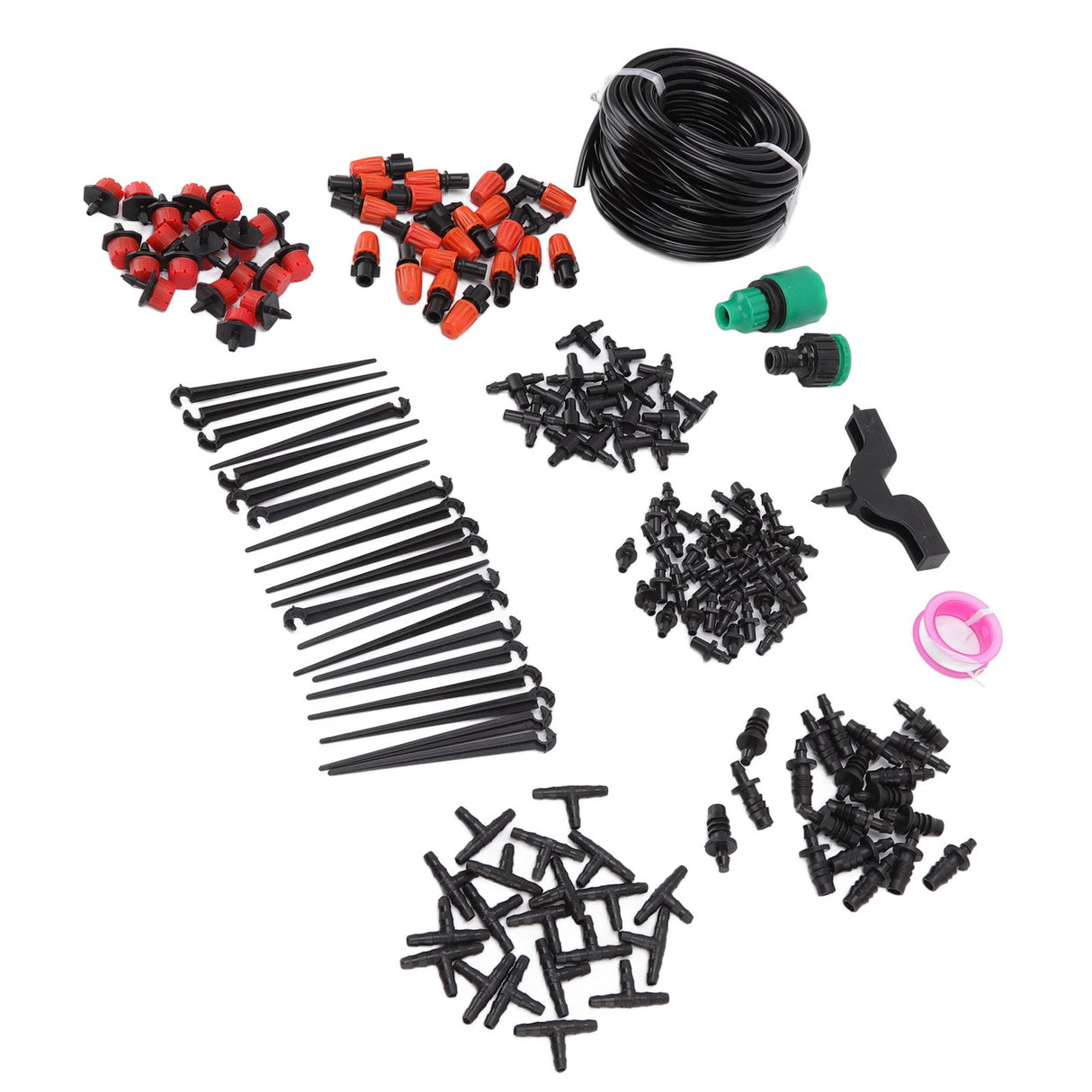 49.2ft Drip Irrigation Kit Adjustable Automatic Atomizing Watering System for Potted Plants Garden Greenhouse