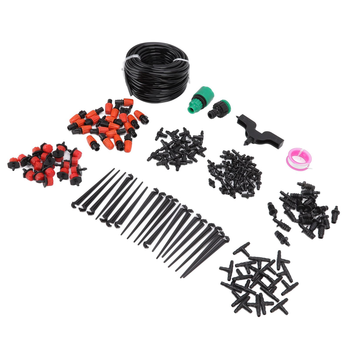 49.2ft Drip Irrigation Kit Adjustable Automatic Atomizing Watering System for Potted Plants Garden Greenhouse