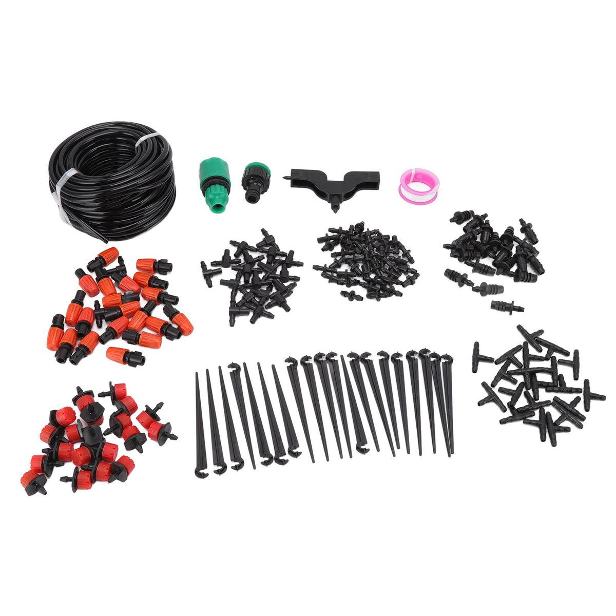 49.2ft Drip Irrigation Kit Adjustable Automatic Atomizing Watering System for Potted Plants Garden Greenhouse
