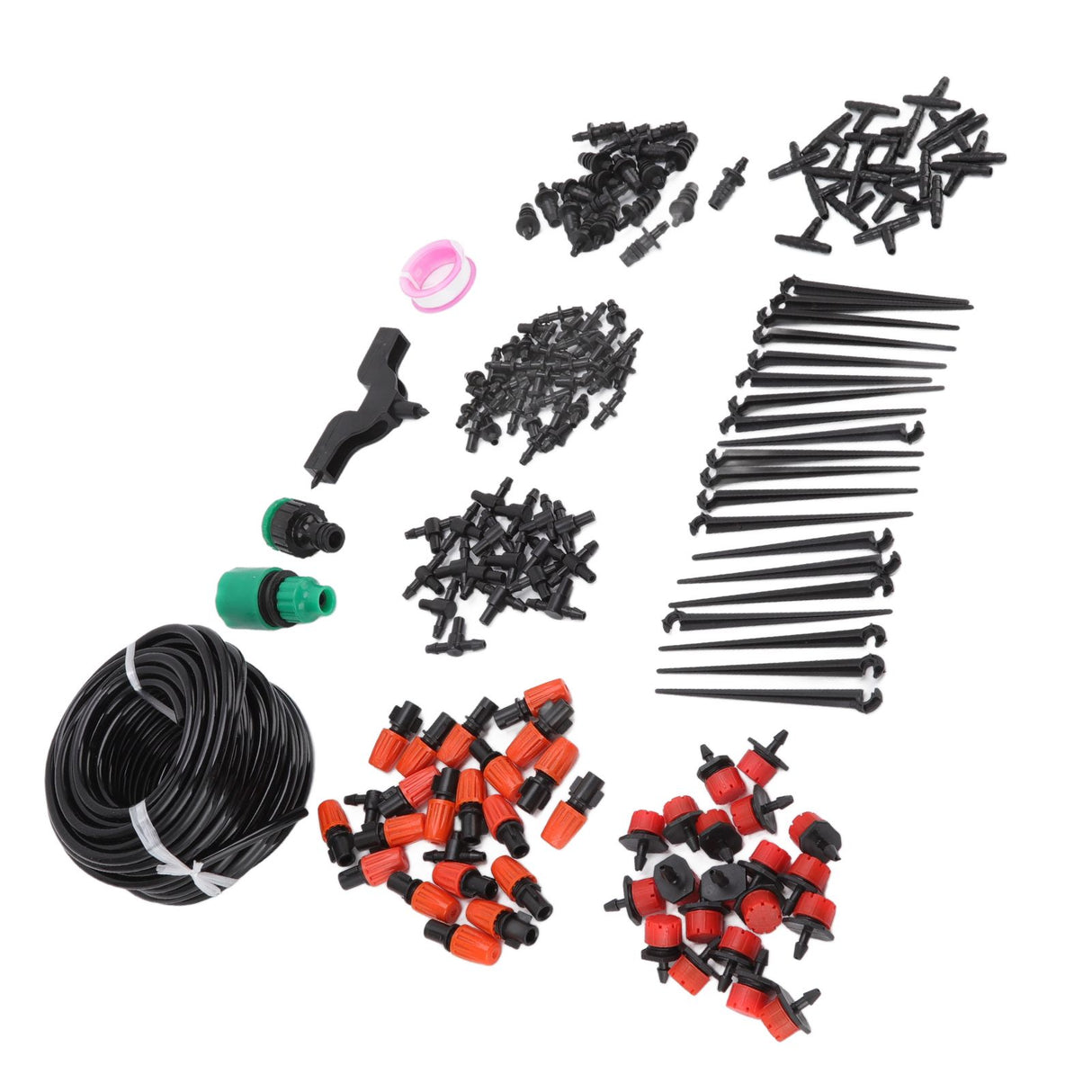 49.2ft Drip Irrigation Kit Adjustable Automatic Atomizing Watering System for Potted Plants Garden Greenhouse