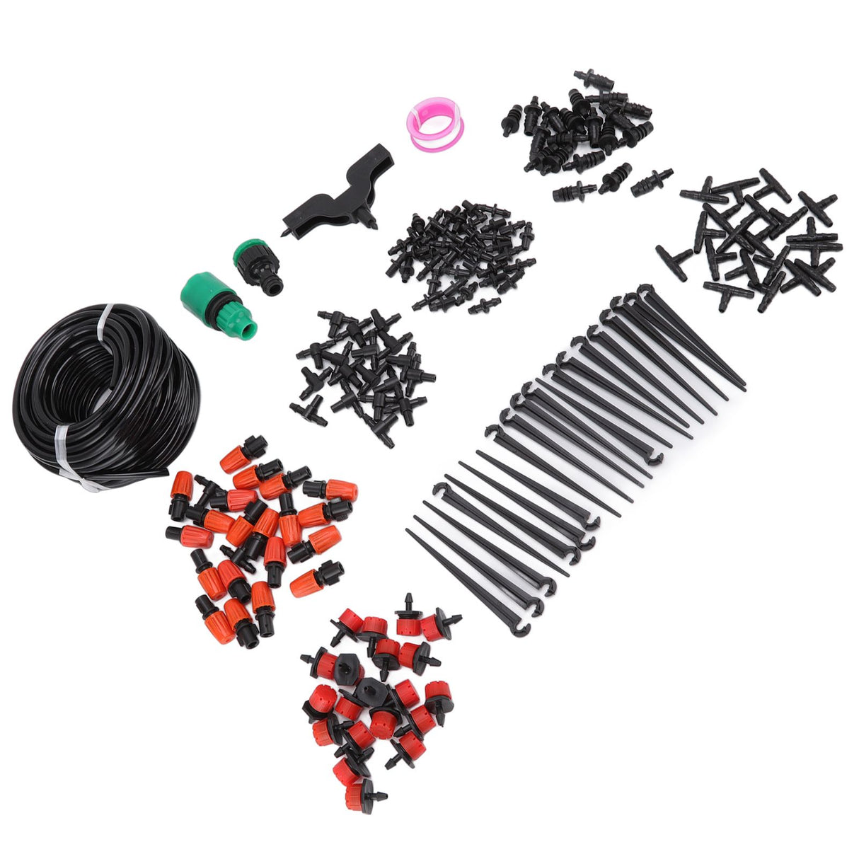 49.2ft Drip Irrigation Kit Adjustable Automatic Atomizing Watering System for Potted Plants Garden Greenhouse