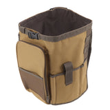 Bucket Organization Bag Round Shape Large Capacity Portable Handle Khaki Outdoor Bucket Tool Bag for Garden