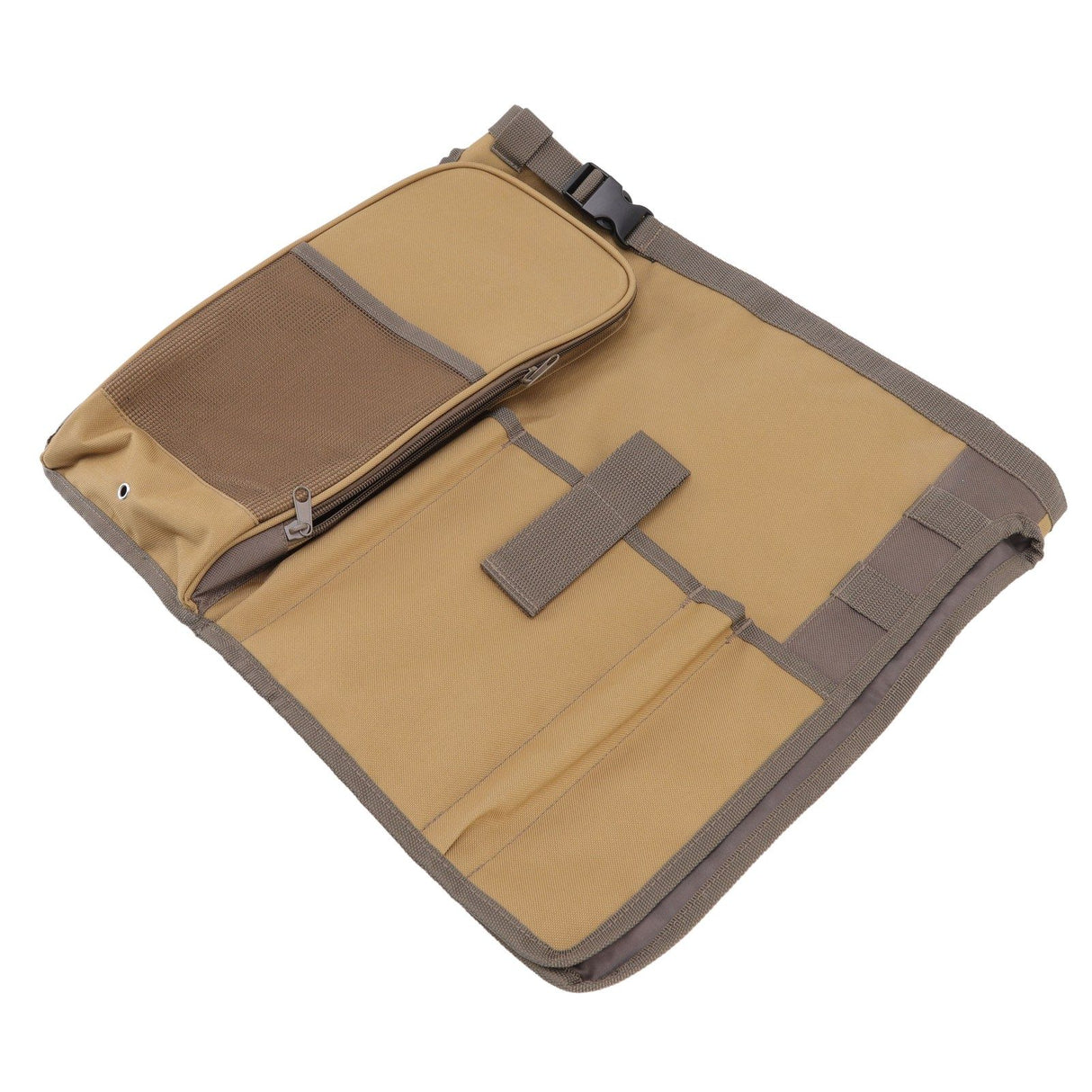 Bucket Organization Bag Round Shape Large Capacity Portable Handle Khaki Outdoor Bucket Tool Bag for Garden