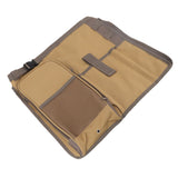Bucket Organization Bag Round Shape Large Capacity Portable Handle Khaki Outdoor Bucket Tool Bag for Garden - Close-Up Angle