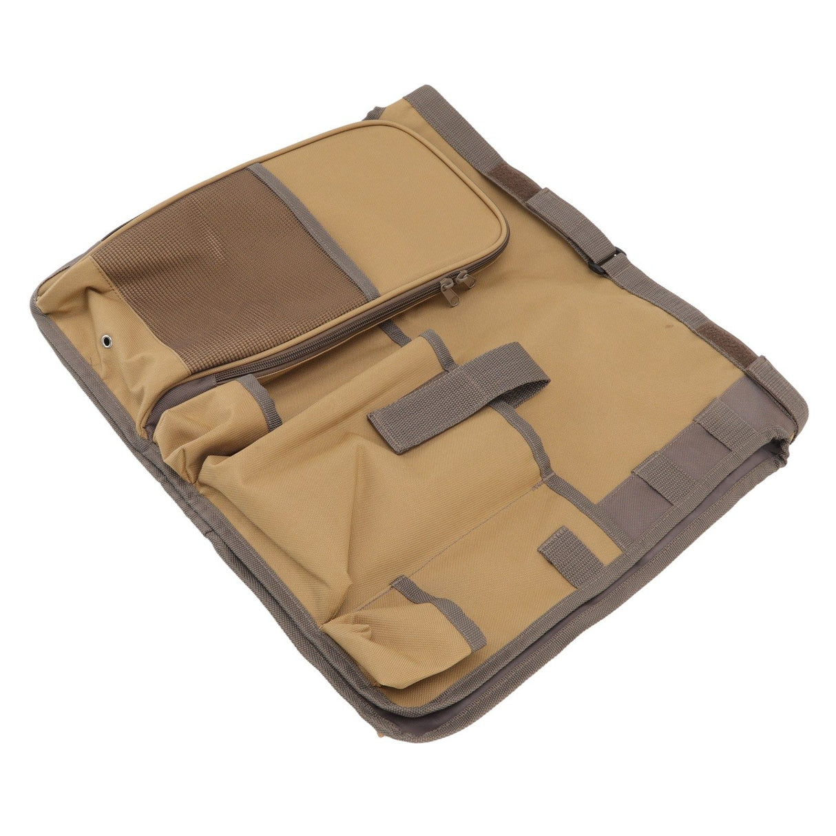 Bucket Organization Bag Round Shape Large Capacity Portable Handle Khaki Outdoor Bucket Tool Bag for Garden