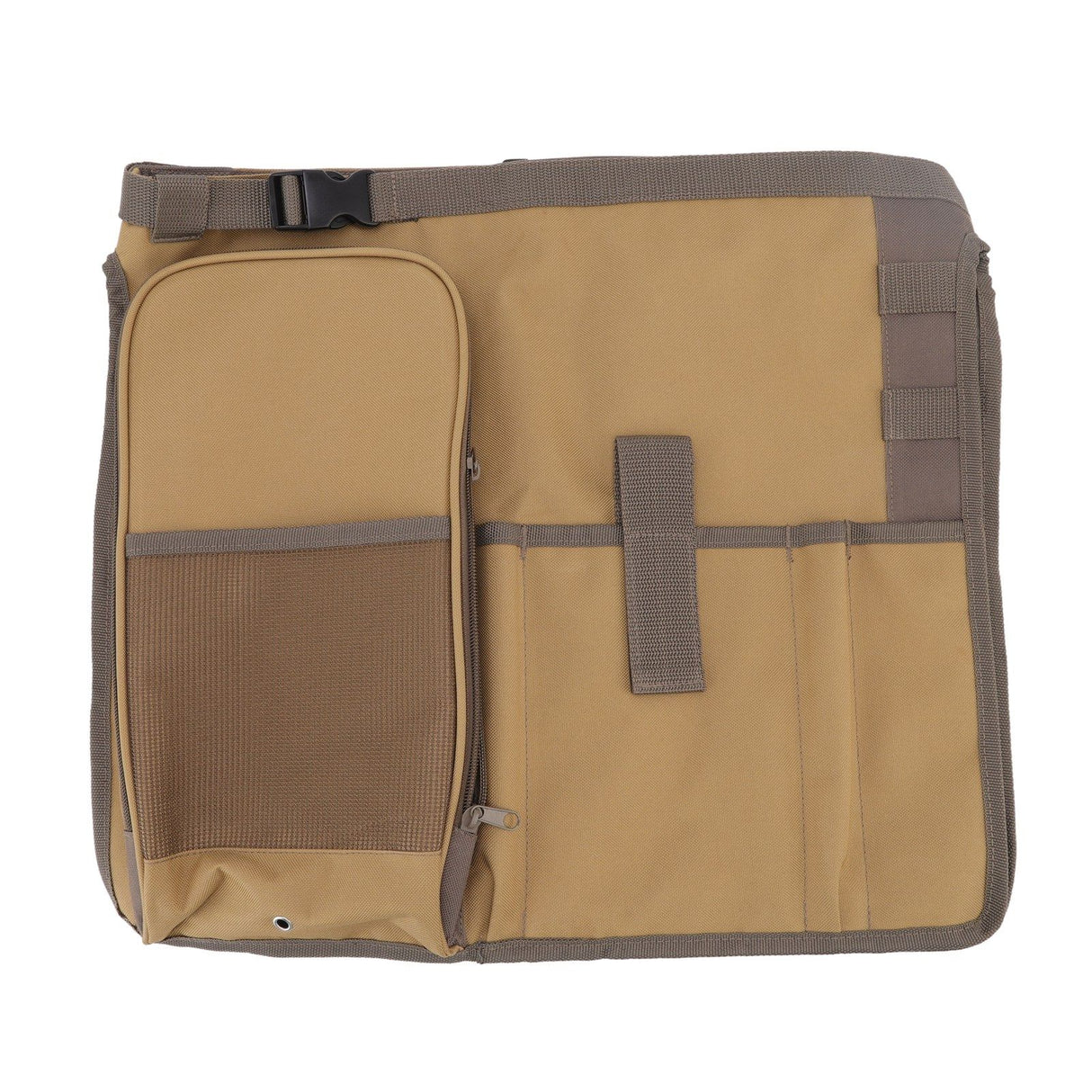 Bucket Organization Bag Round Shape Large Capacity Portable Handle Khaki Outdoor Bucket Tool Bag for Garden