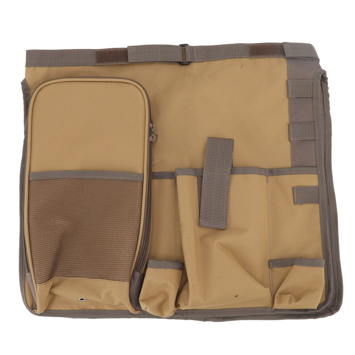Bucket Organization Bag Round Shape Large Capacity Portable Handle Khaki Outdoor Bucket Tool Bag for Garden