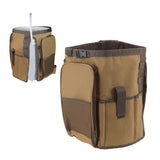 Bucket Organization Bag Round Shape Large Capacity Portable Handle Khaki Outdoor Bucket Tool Bag for Garden - Extra Image