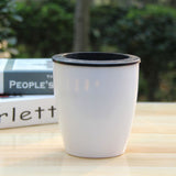 Round Flower Planter Self Absorbing Water PP Resin Flower Pot with Planting Basket Cotton Rope M3 Pot