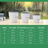 Round Flower Planter Self Absorbing Water PP Resin Flower Pot with Planting Basket Cotton Rope M3 Pot