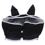 Horse Fly Mask Breathable Comfortable Soft Fine Mesh Design Horse Face Mask Horse Supplies with Ears Black