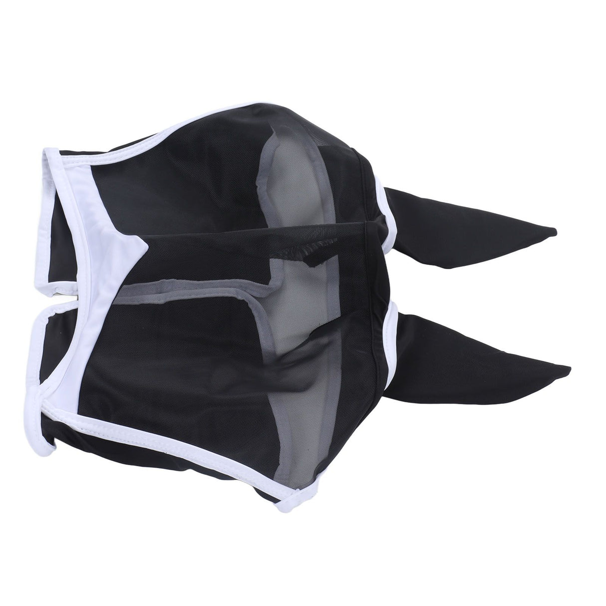 Horse Fly Mask Breathable Comfortable Soft Fine Mesh Design Horse Face Mask Horse Supplies with Ears Black