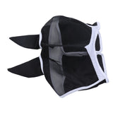 Horse Fly Mask Breathable Comfortable Soft Fine Mesh Design Horse Face Mask Horse Supplies with Ears Black - 45-Degree Angle