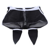 Horse Fly Mask Breathable Comfortable Soft Fine Mesh Design Horse Face Mask Horse Supplies with Ears Black - Extra Image