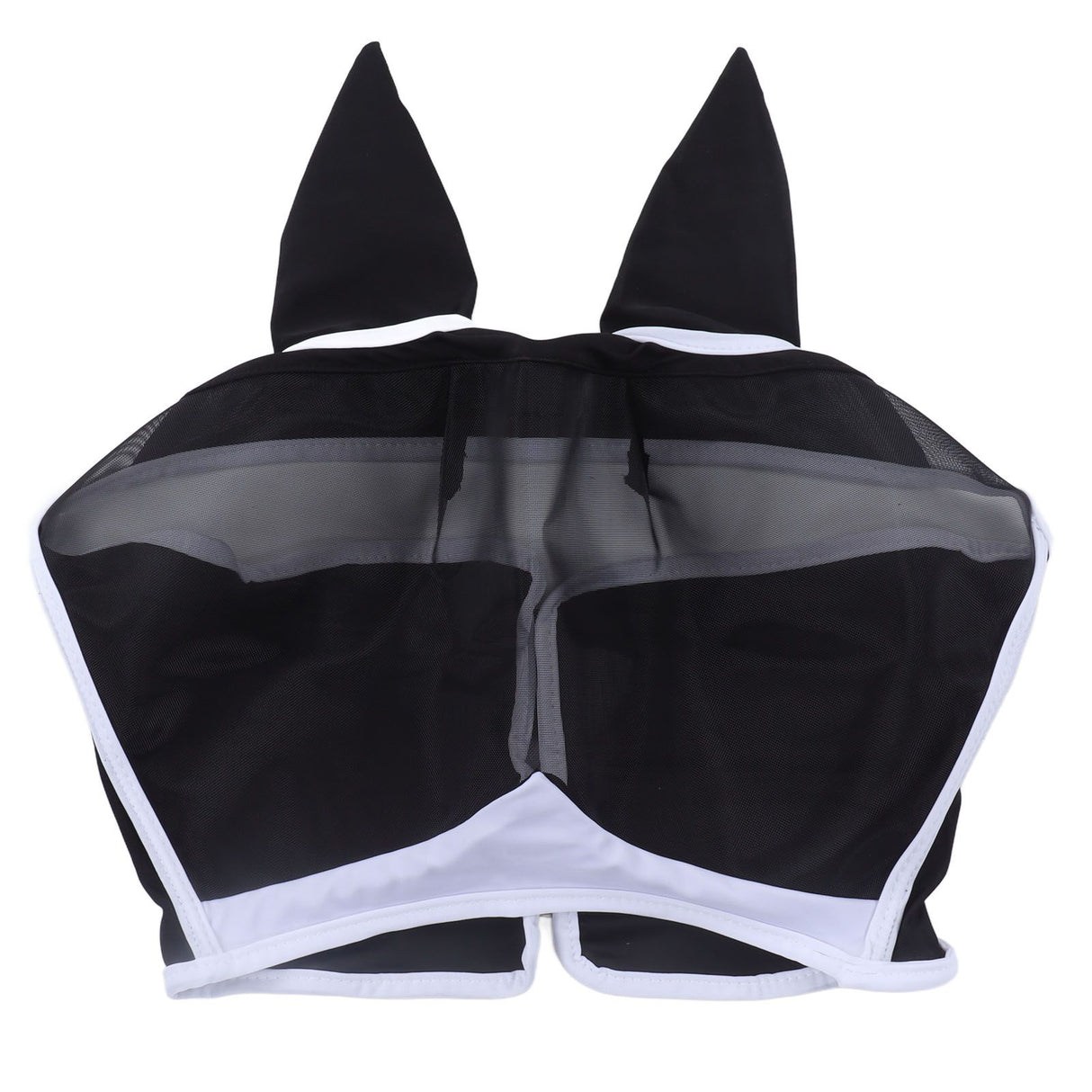 Horse Fly Mask Breathable Comfortable Soft Fine Mesh Design Horse Face Mask Horse Supplies with Ears Black