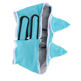 Horse Fly Mask Breathable Comfortable Soft Fine Mesh Design Horse Face Mask Horse Supplies with Ears Blue - Side View
