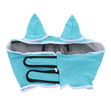 Horse Fly Mask Breathable Comfortable Soft Fine Mesh Design Horse Face Mask Horse Supplies with Ears Blue - 45-Degree Angle