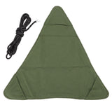 Tripod Stool Cloth Portable Foldable Triangle Stool Cloth Handcraft Anti Scratch Canvas Camping Stool Cloth for Fishing Military Green - Side View