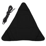 Tripod Stool Cloth Portable Foldable Triangle Stool Cloth Handcraft Anti Scratch Canvas Camping Stool Cloth for Fishing Black - Front View
