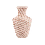 Vase Flower Vase Nordic Style Plastic Flower Decoration Imitation Rattan Vase Dried Wet Flower Container Pink